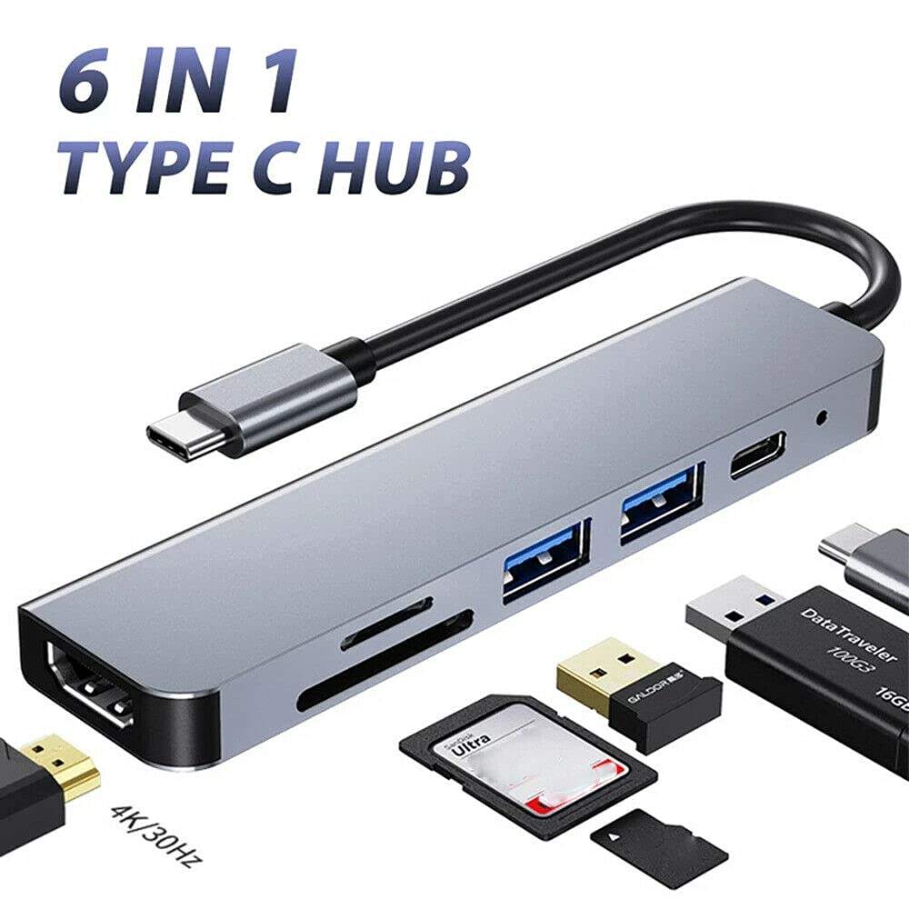 6 in 1 USB C Hub